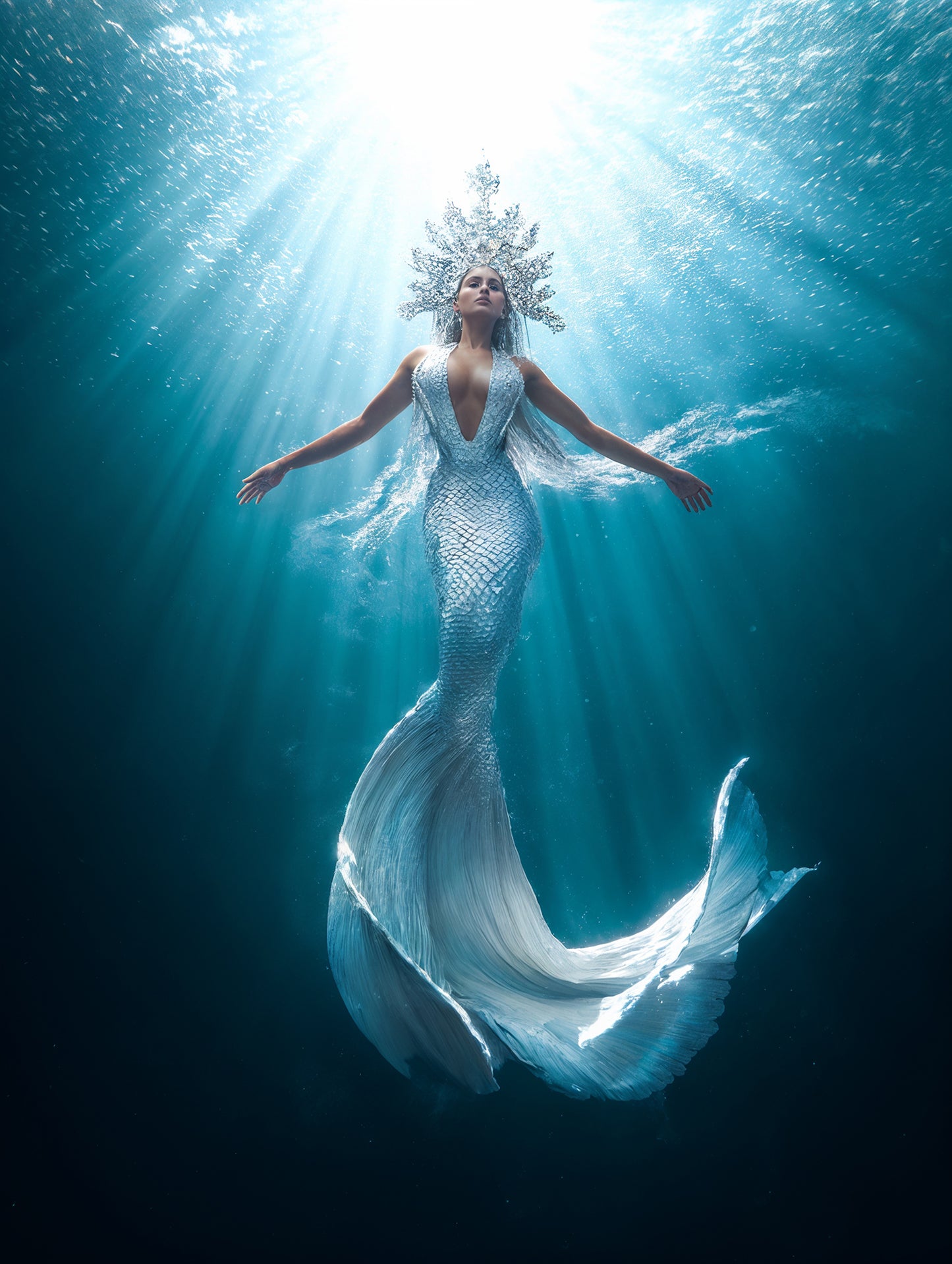 Mermaid Underwater Digital Backdrop Set