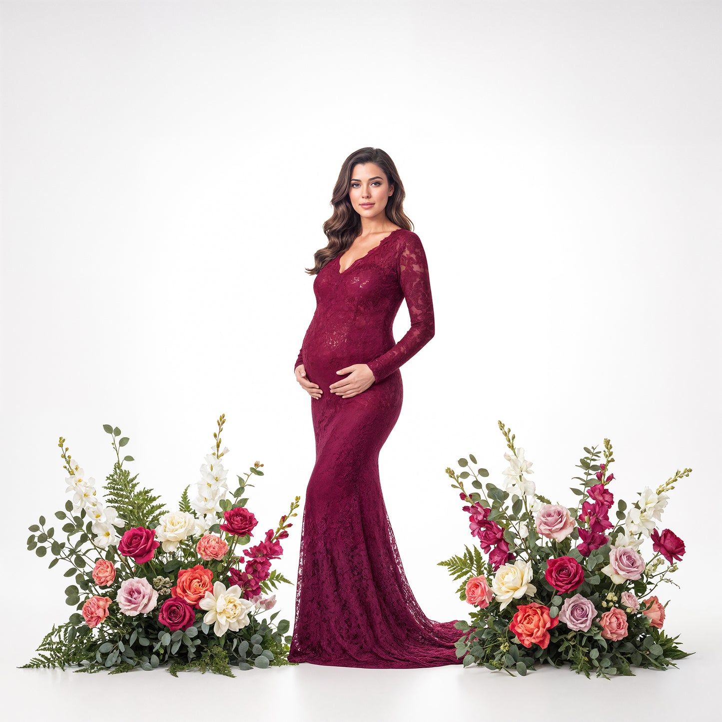 Floor Florals Digital Backdrop Set
