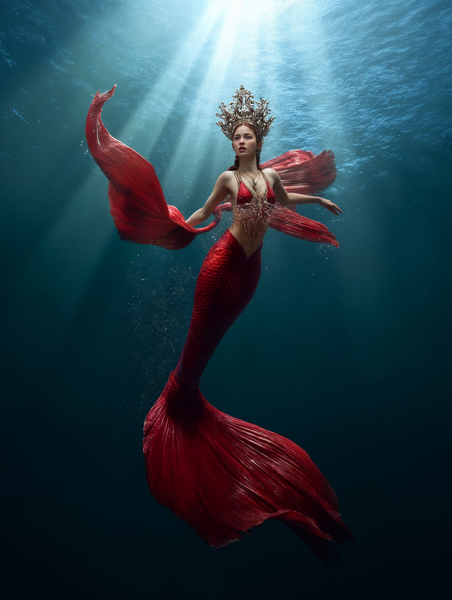 Mermaid Underwater Digital Backdrop Set