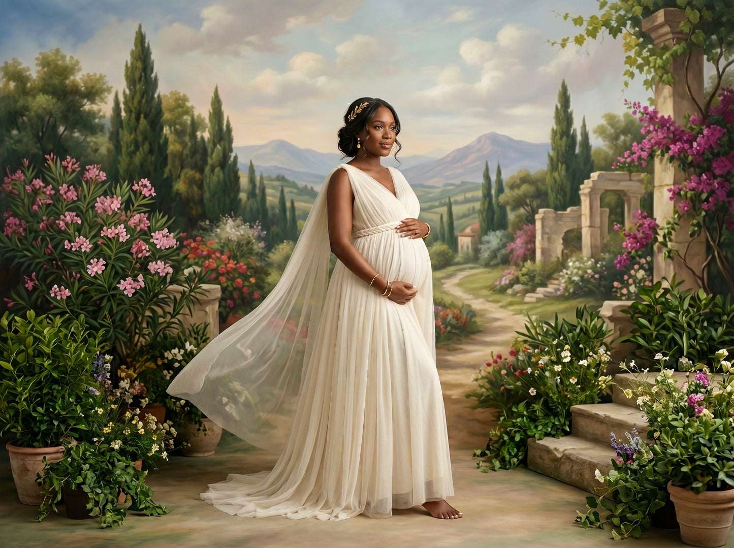 Grecian Landscape Digital Backdrop Set