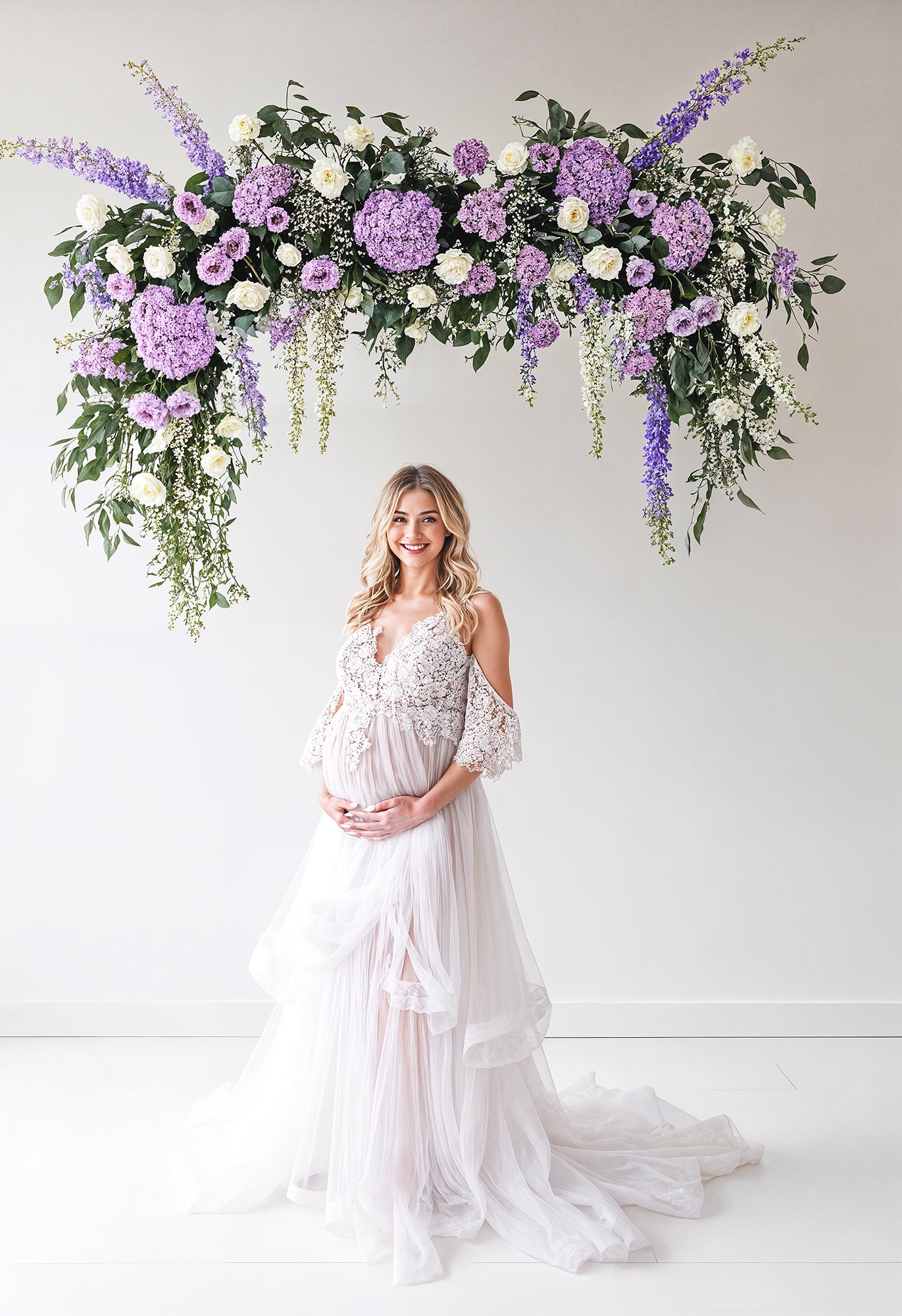 Airy Purple Digital Backdrop Set