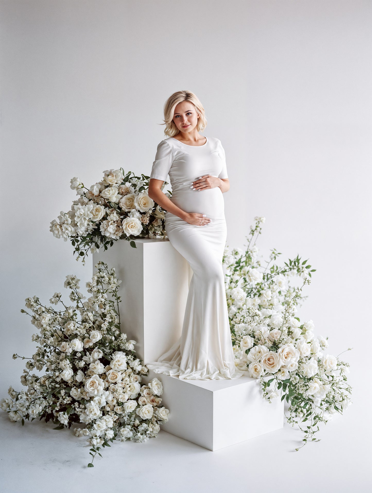 Flower Podiums Digital Backdrop Set