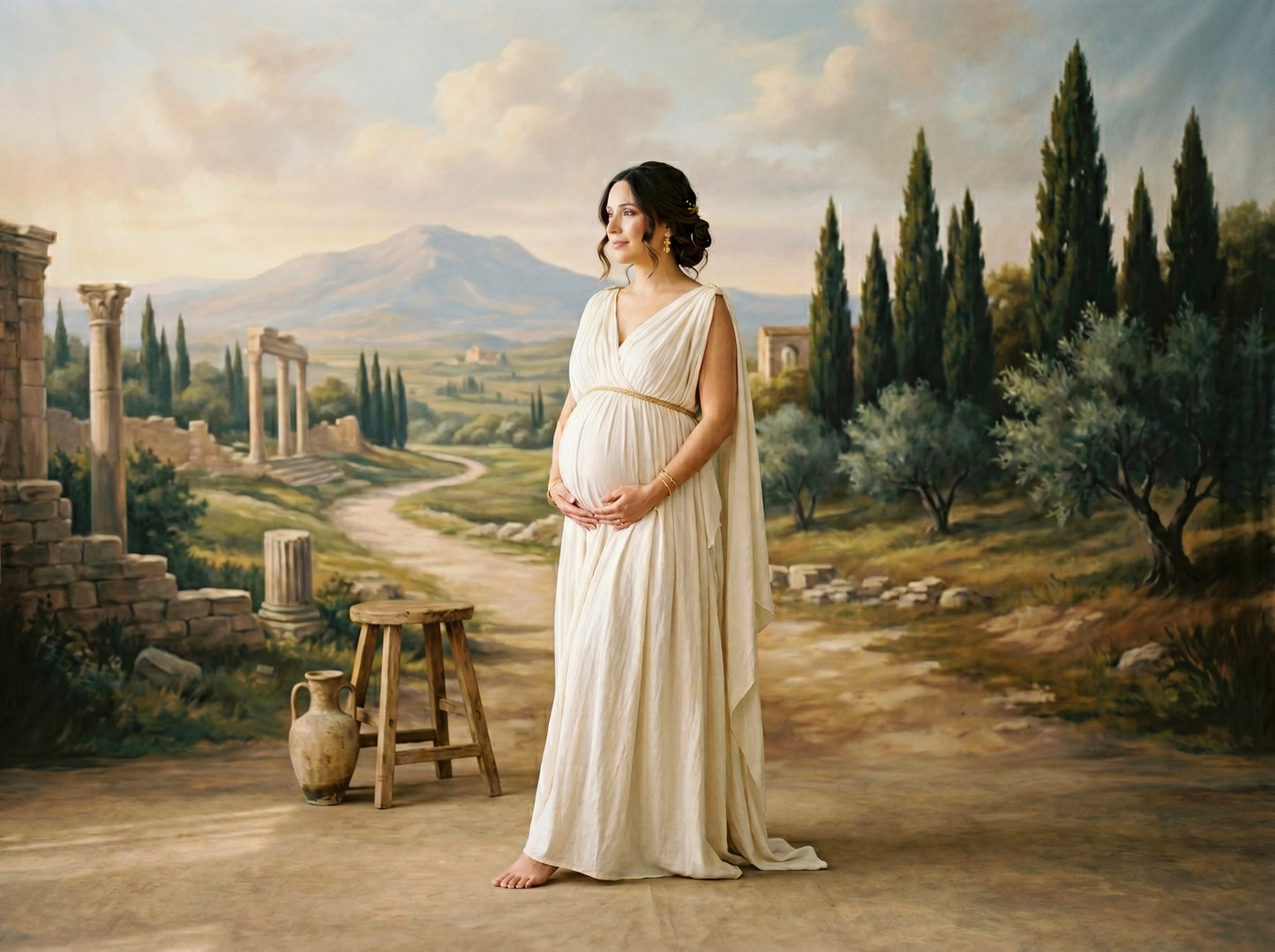 Grecian Landscape Digital Backdrop Set