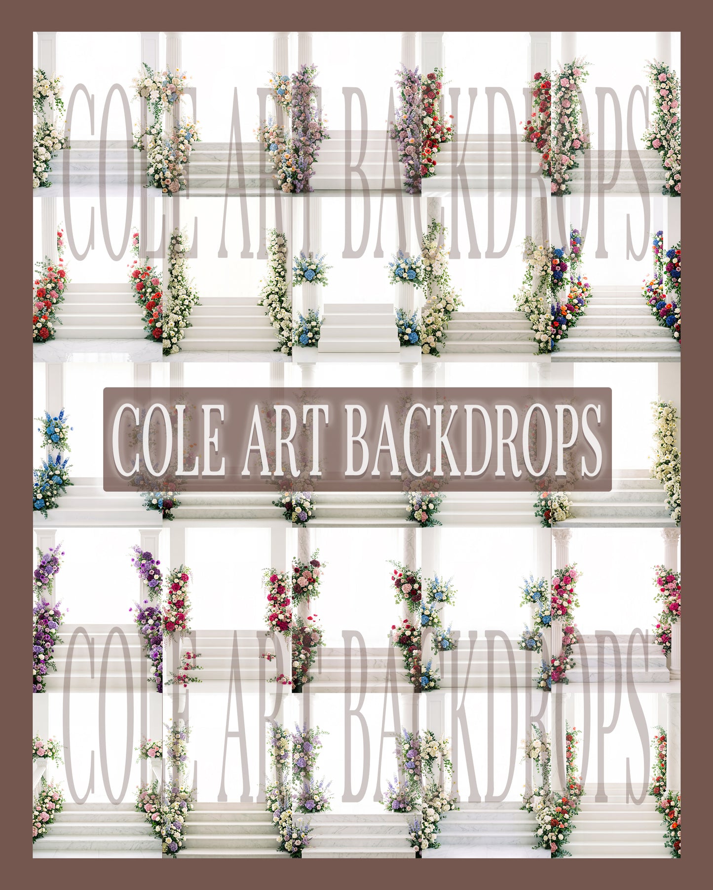 Backlit Stairs Digital Backdrop Set
