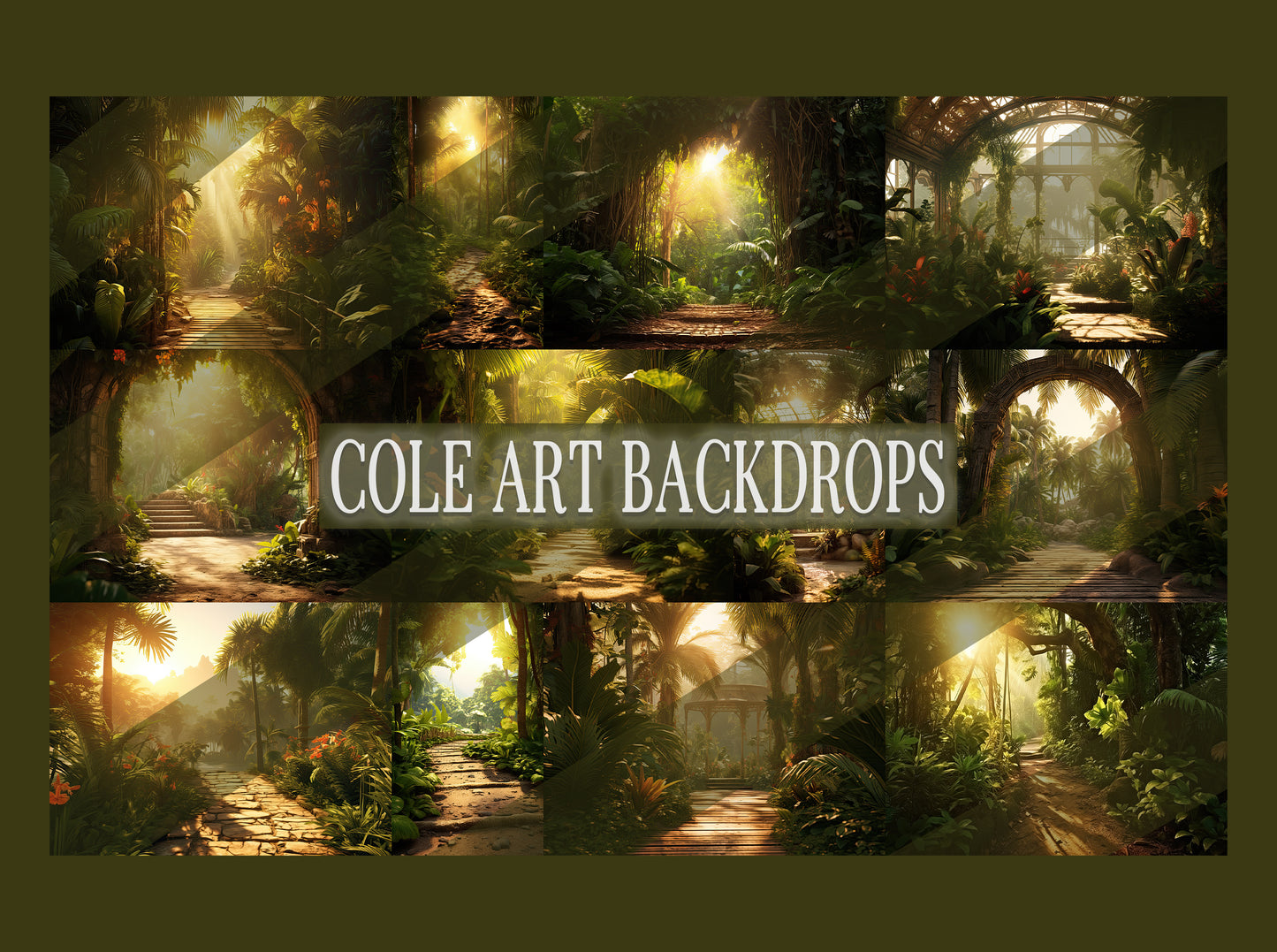 Outdoor Tropics Set Digital Backdrops, Maternity Backgrounds, Studio Backdrop Textures, Fine Art Textures, Photoshop Textures