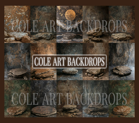 Rocky Canvas Digital Backdrop Set