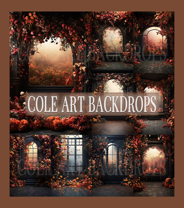 A Fall Affair Set Digital Backdrops, Maternity Backgrounds, Studio Bac ...
