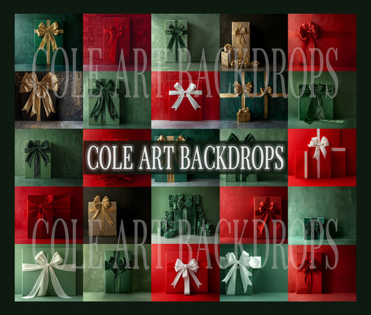 Gift Boxes Digital Backdrop Set