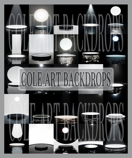 Black Waters Digital Backdrop Set