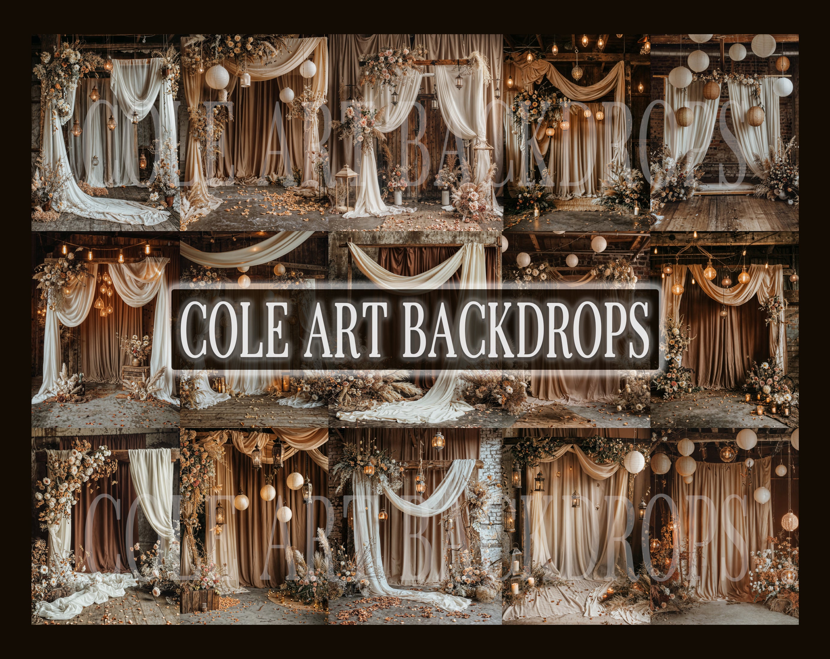 Rustic Drapes Digital Backdrop Set – Cole Art Backdrops