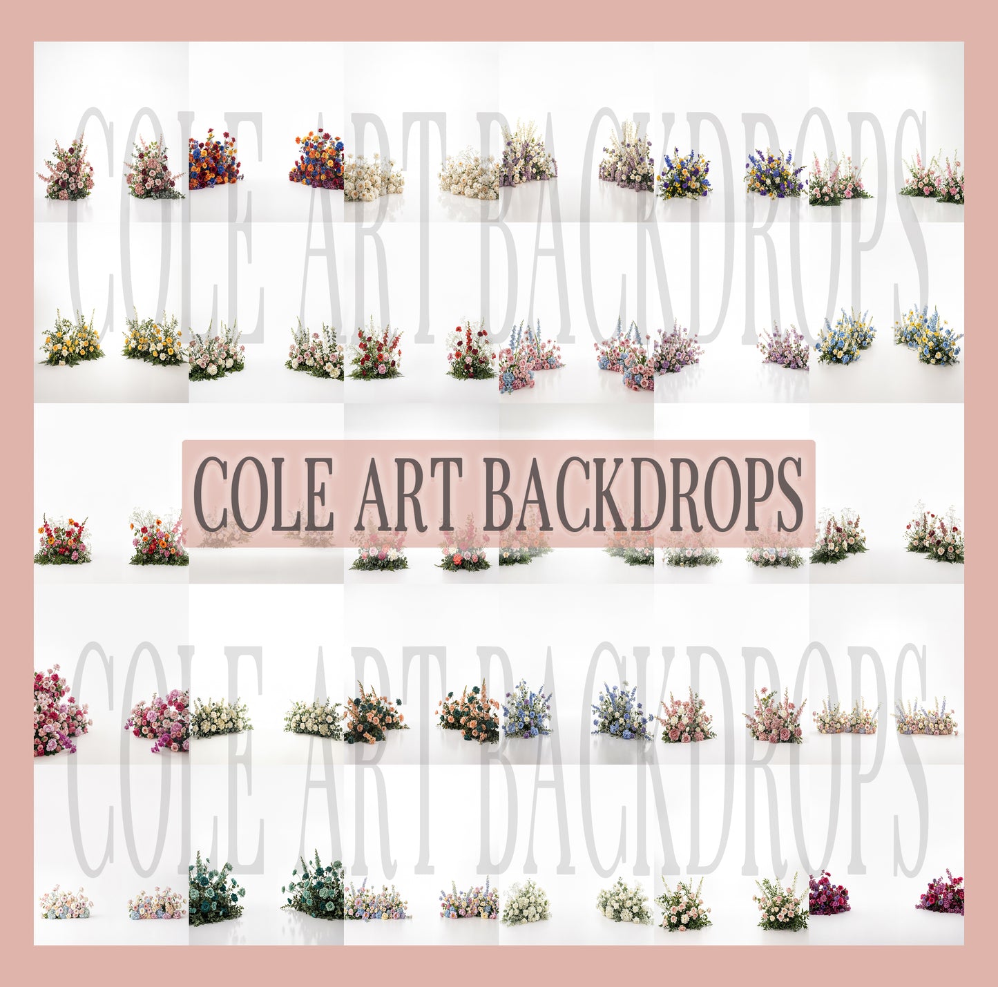 Floor Florals Digital Backdrop Set