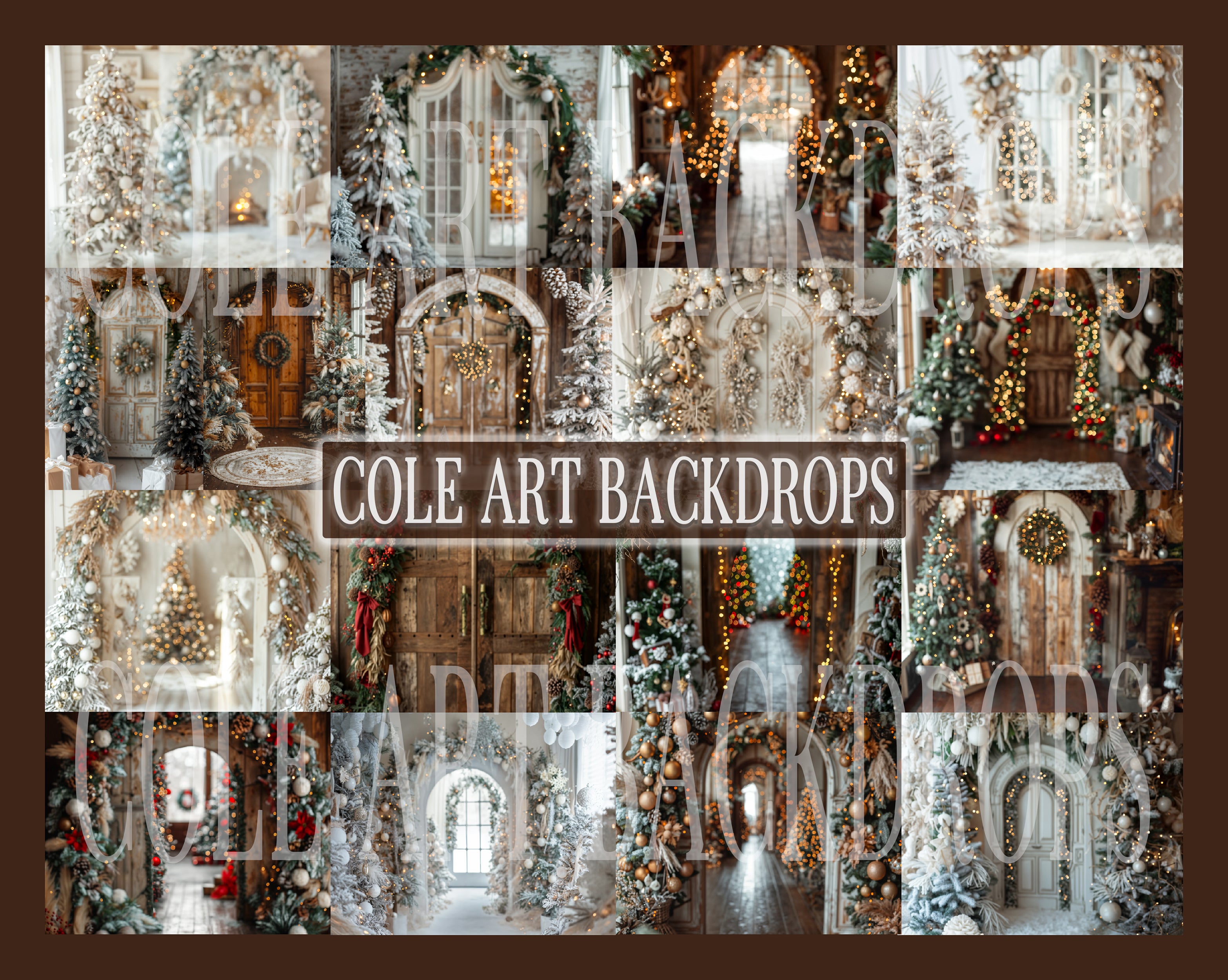 A Holiday Blur Digital Backdrops, Christmas Digital Backdrops Set ...