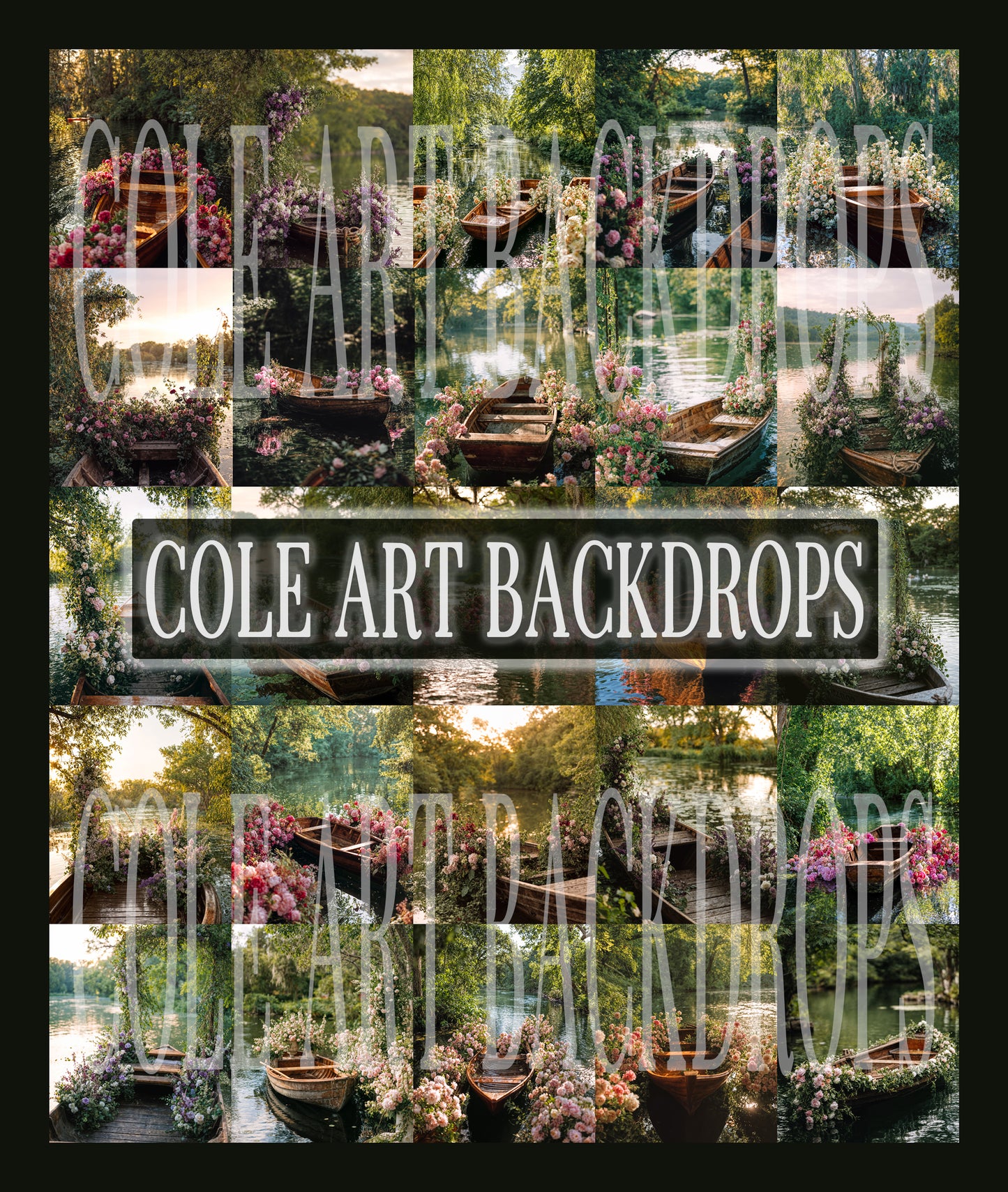 Boat of Roses Digital Backdrop Set