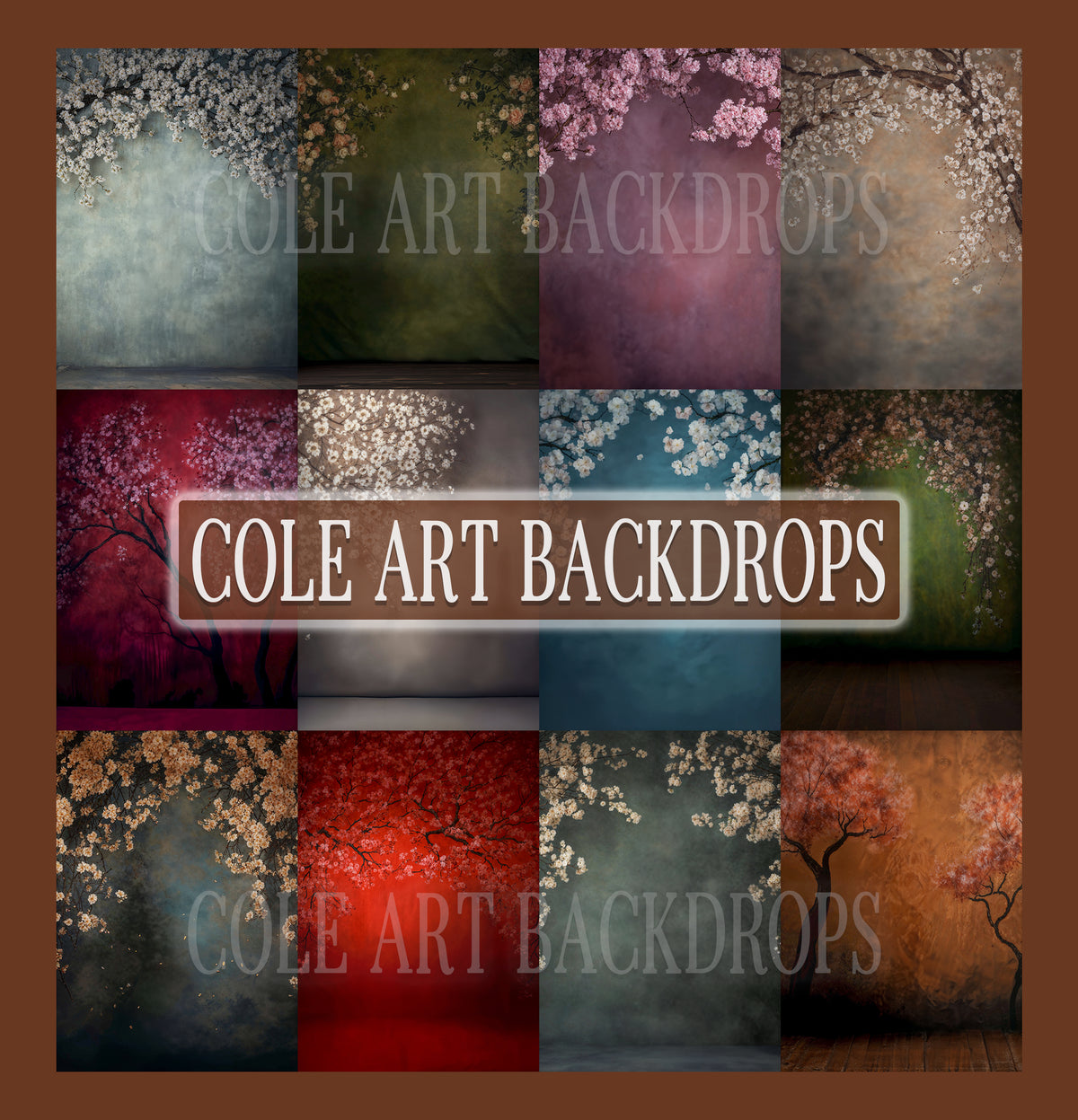 Matnav Backdrop Floral Serene Set Digital Backdrops, Maternity Backdrop Overlays, Stud ...