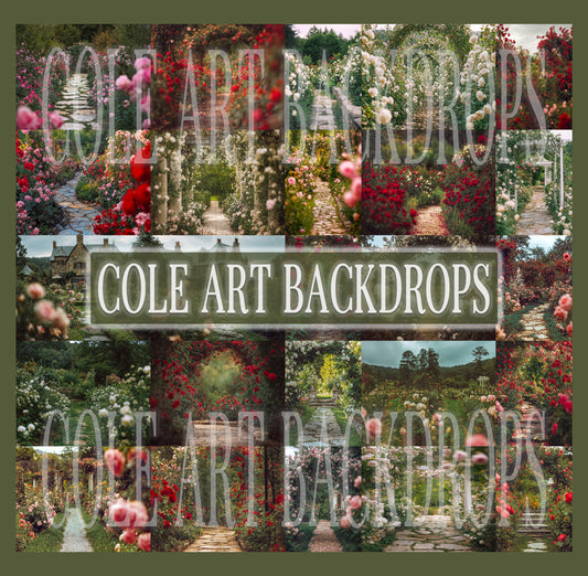 Rose Gardens Digital Backdrop Set