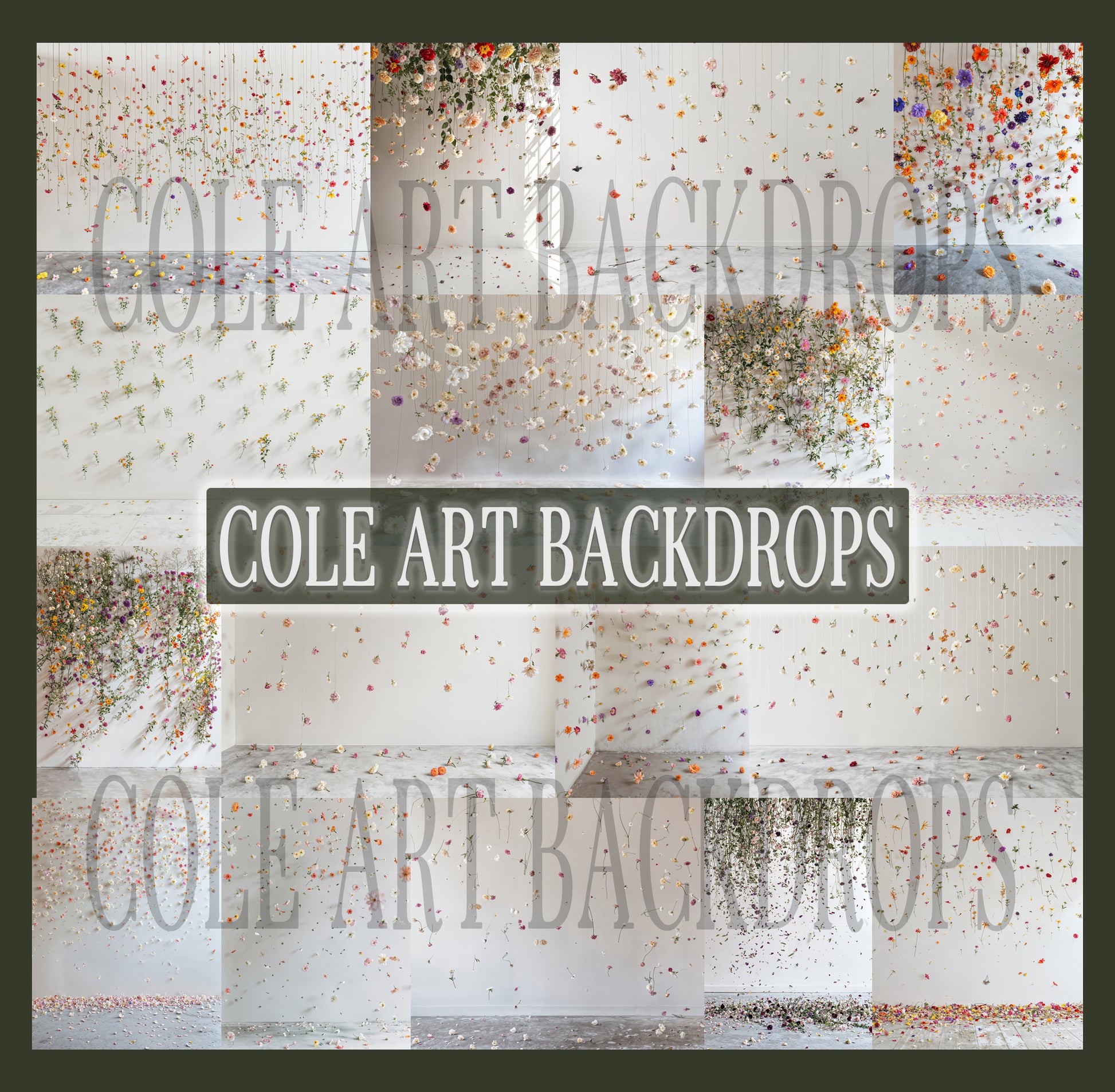 Floating Florals Digital Backdrop Set – Cole Art Backdrops