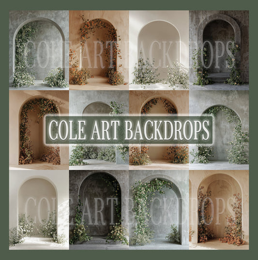 Earthly Arches Digital Backdrop Set