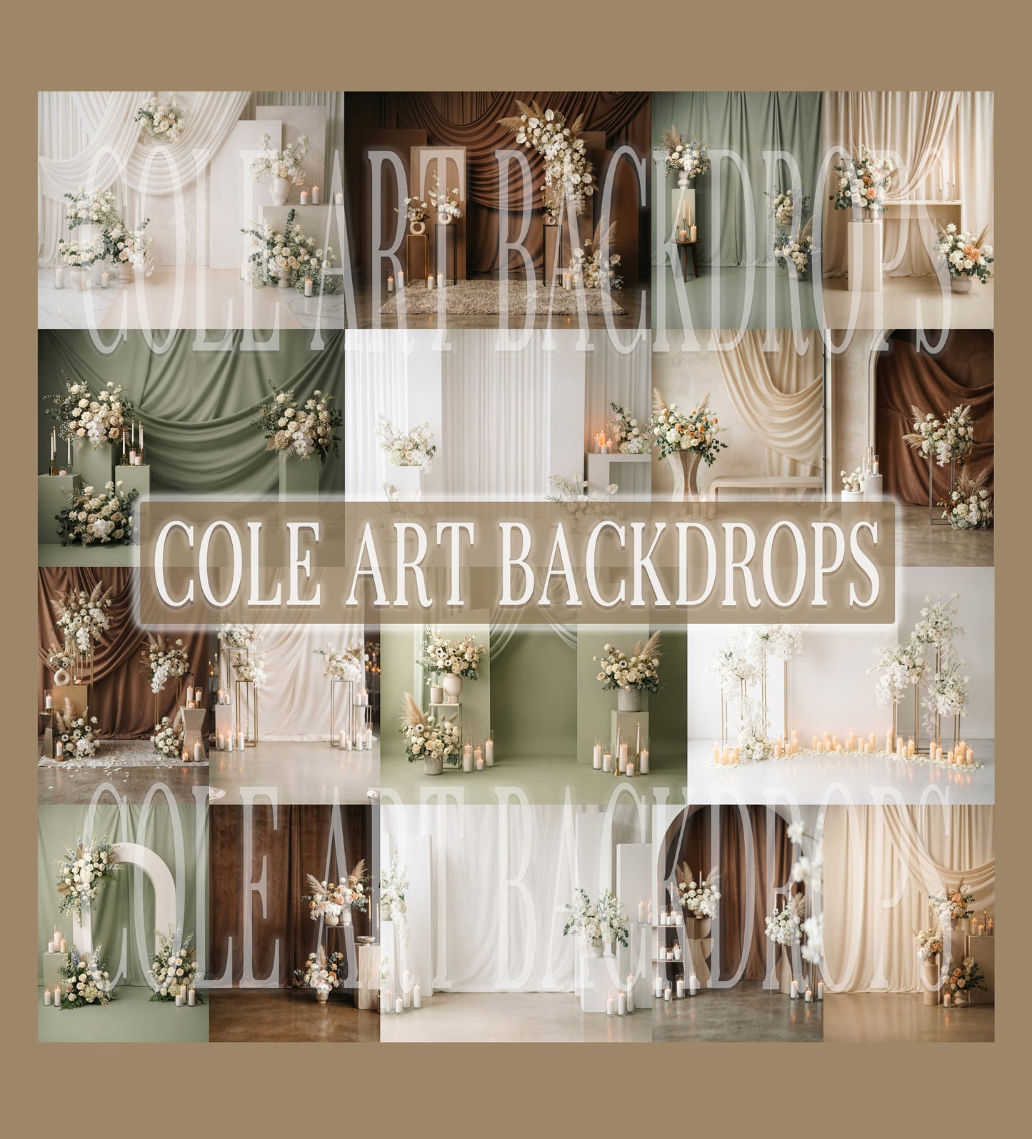 Candle Drapes Digital Backdrop Set