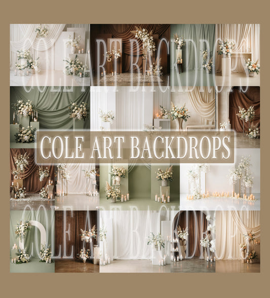 Candle Drapes Digital Backdrop Set