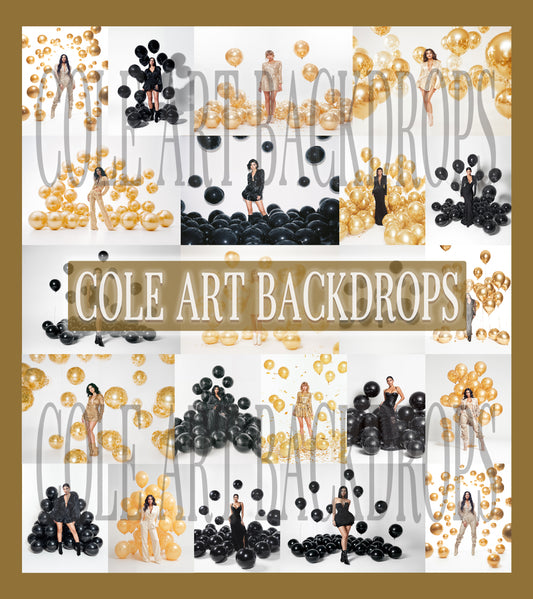 Balloon Glam Digital Backdrop Set