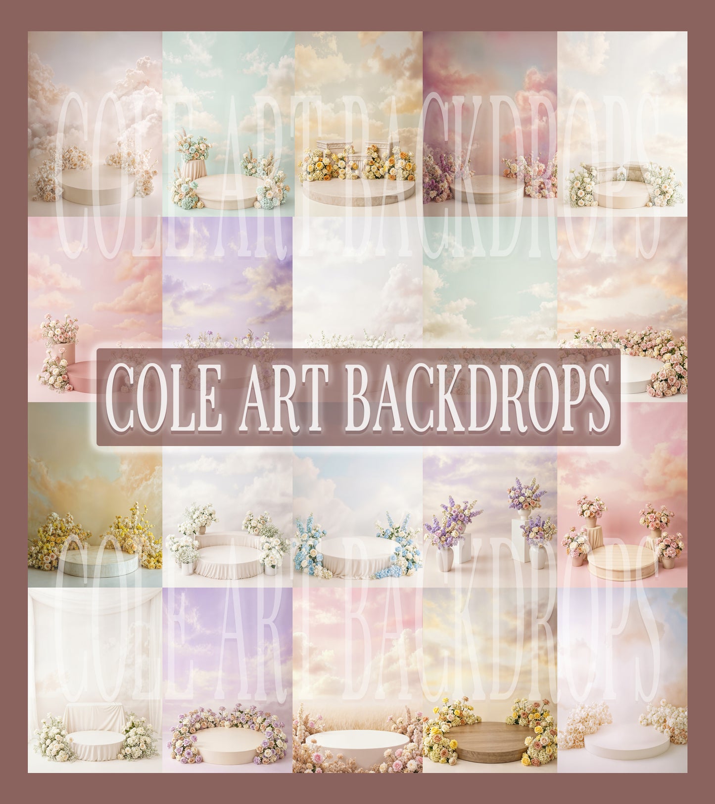 Pastel Bella Digital Backdrop Set