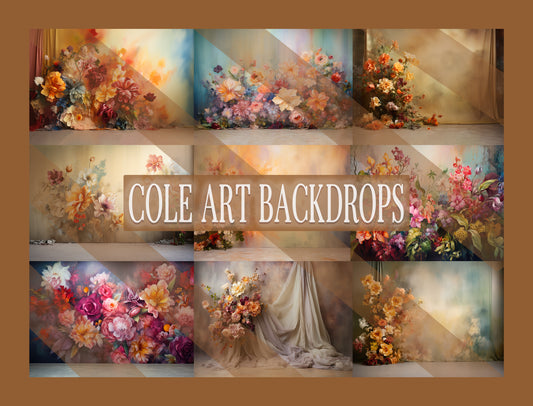 Floral Oil Painting Set Digital Backdrops, Maternity Backgrounds, Studio Backdrop Textures, Fine Art Textures, Photoshop Textures