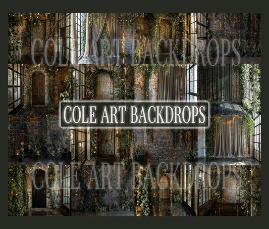 Warm Brick Vibes Digital Backdrop Set