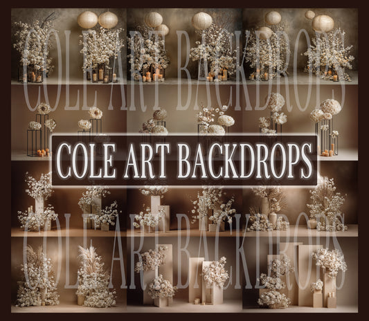 Candle Brown Digital Backdrop Set