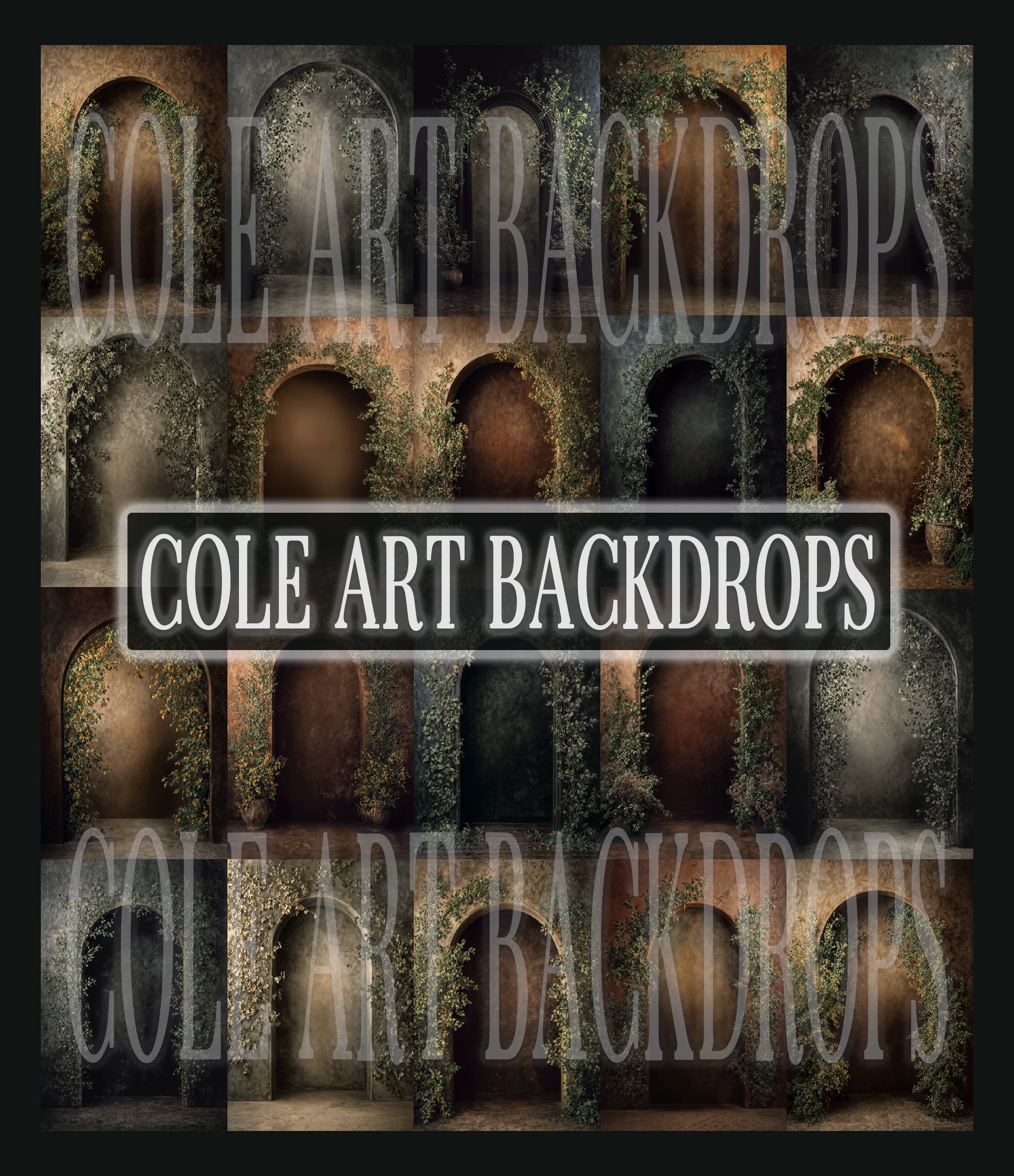 Ivy Green Arch Digital Backdrop Set – Cole Art Backdrops