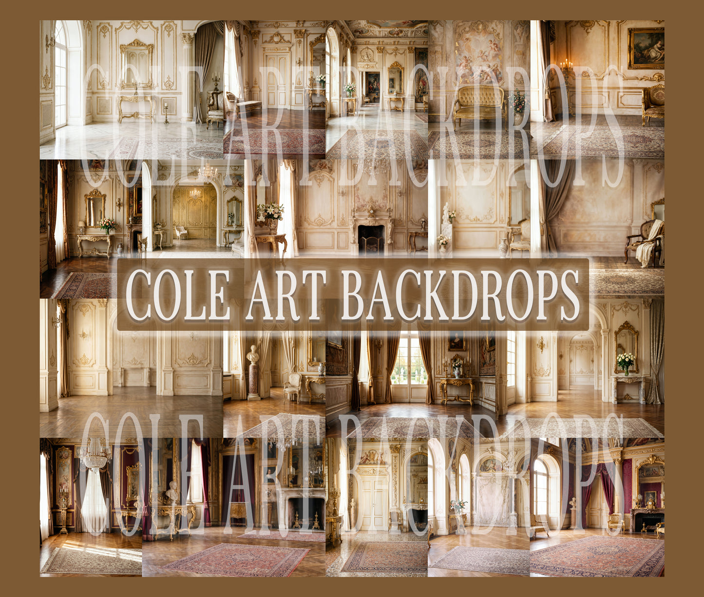 Baroque Scenes Digital Backdrop Set