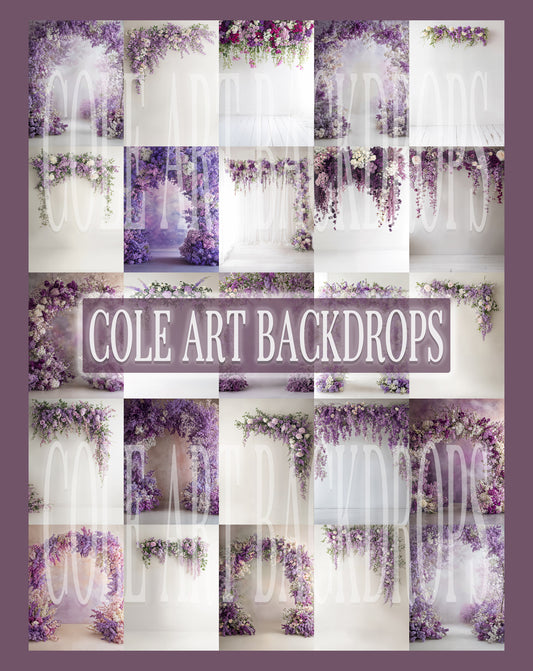 Airy Purple Digital Backdrop Set