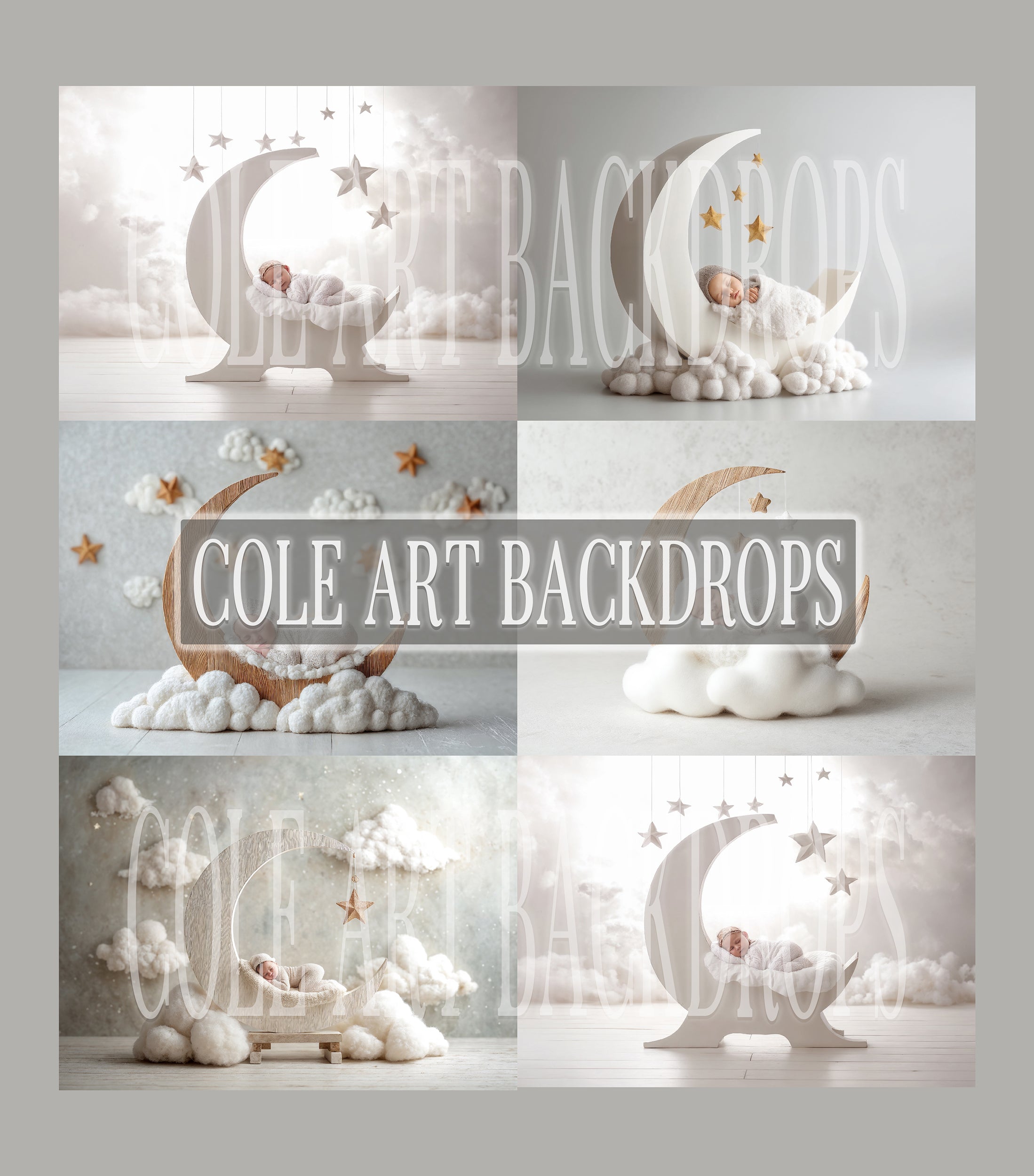 Baby Moon Set Newborn Digital Backdrops, Baby Backdrop, Newborn Backgr ...