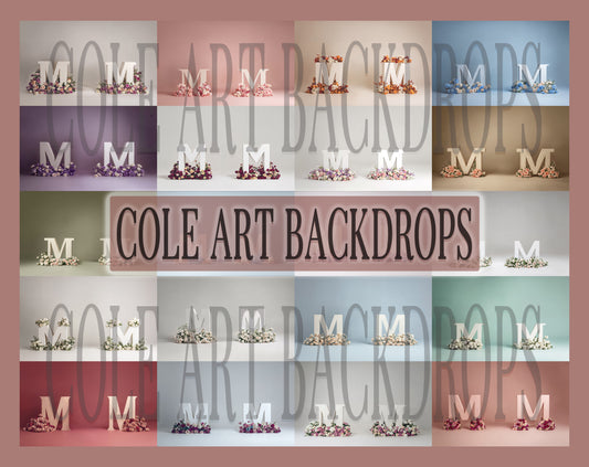 Floral Mom Digital Backdrop Set