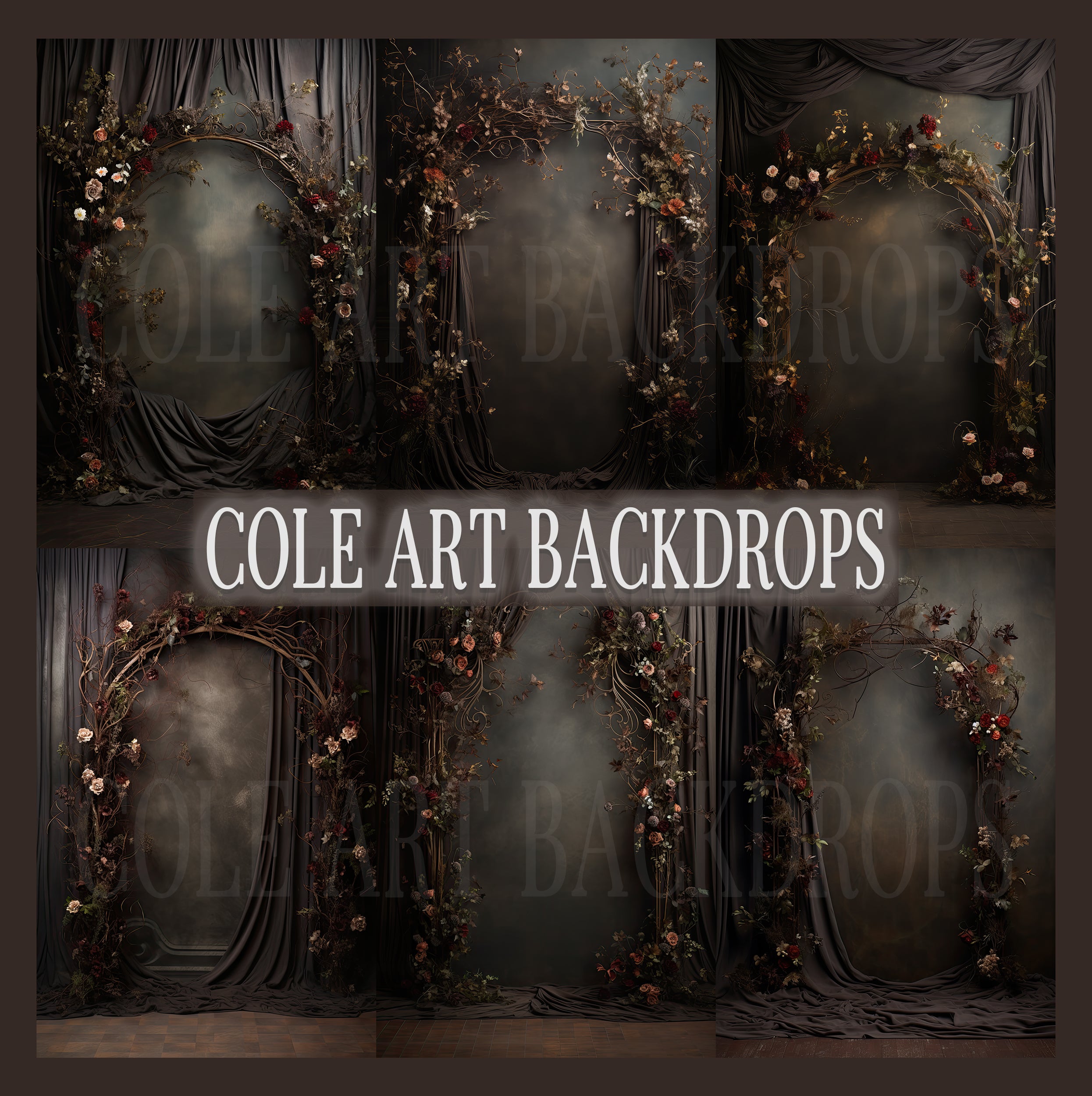 Canvas Branches Set Digital Backdrops, Maternity Backgrounds, Studio B ...