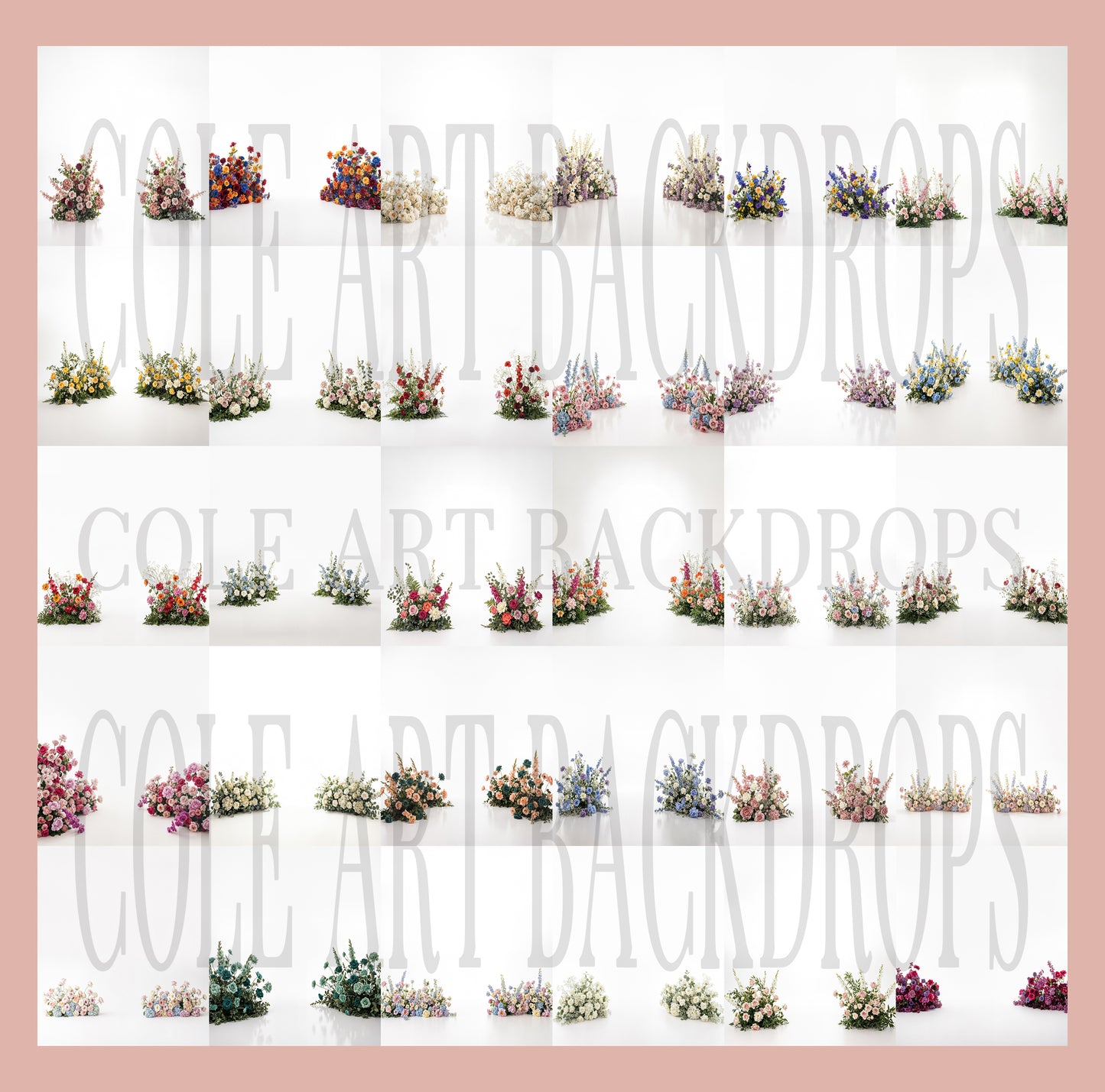 Floor Florals Digital Backdrop Set