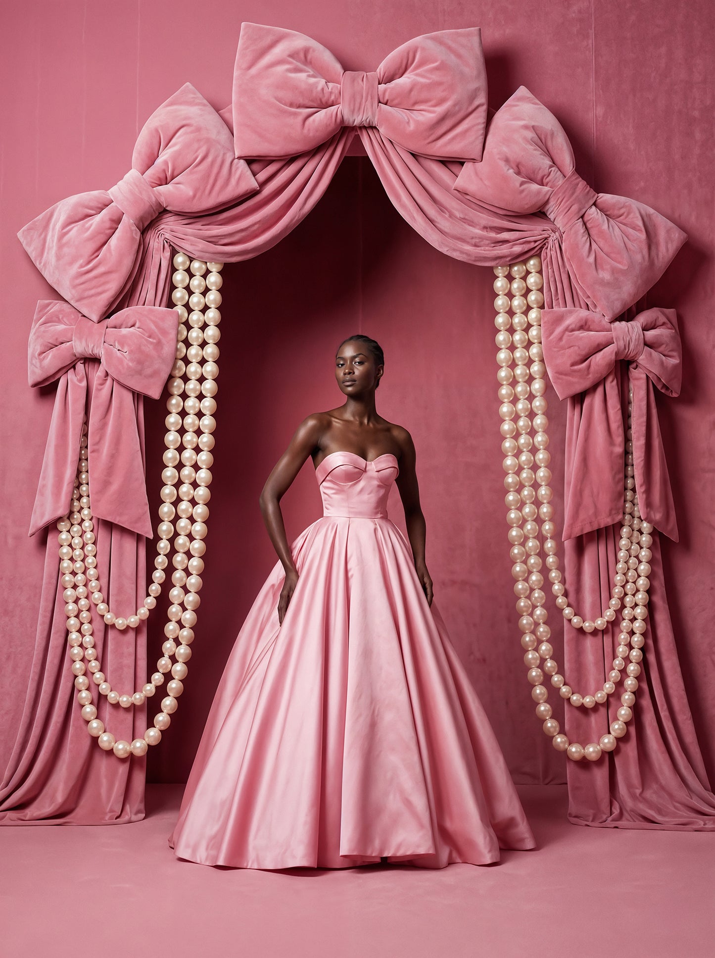 Valentine Bows Digital Backdrop Set