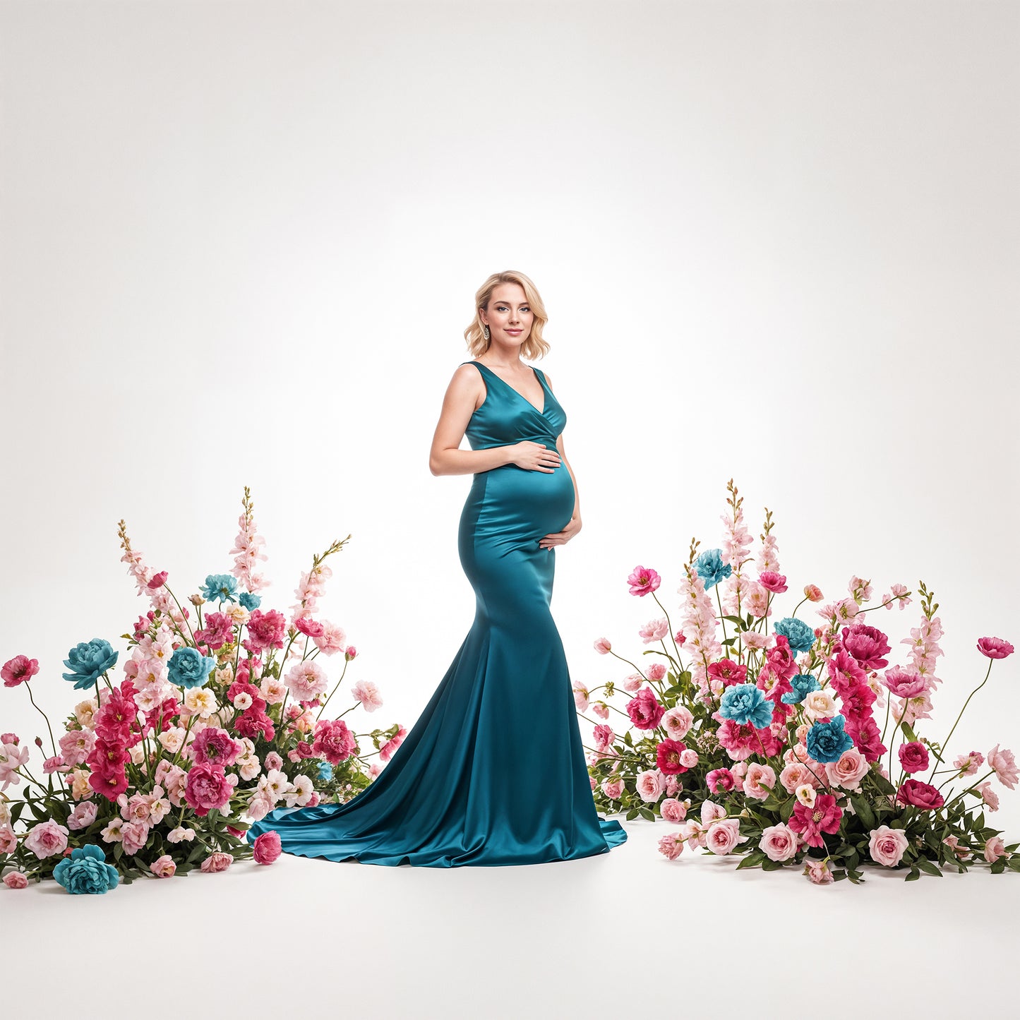 Floor Florals Digital Backdrop Set