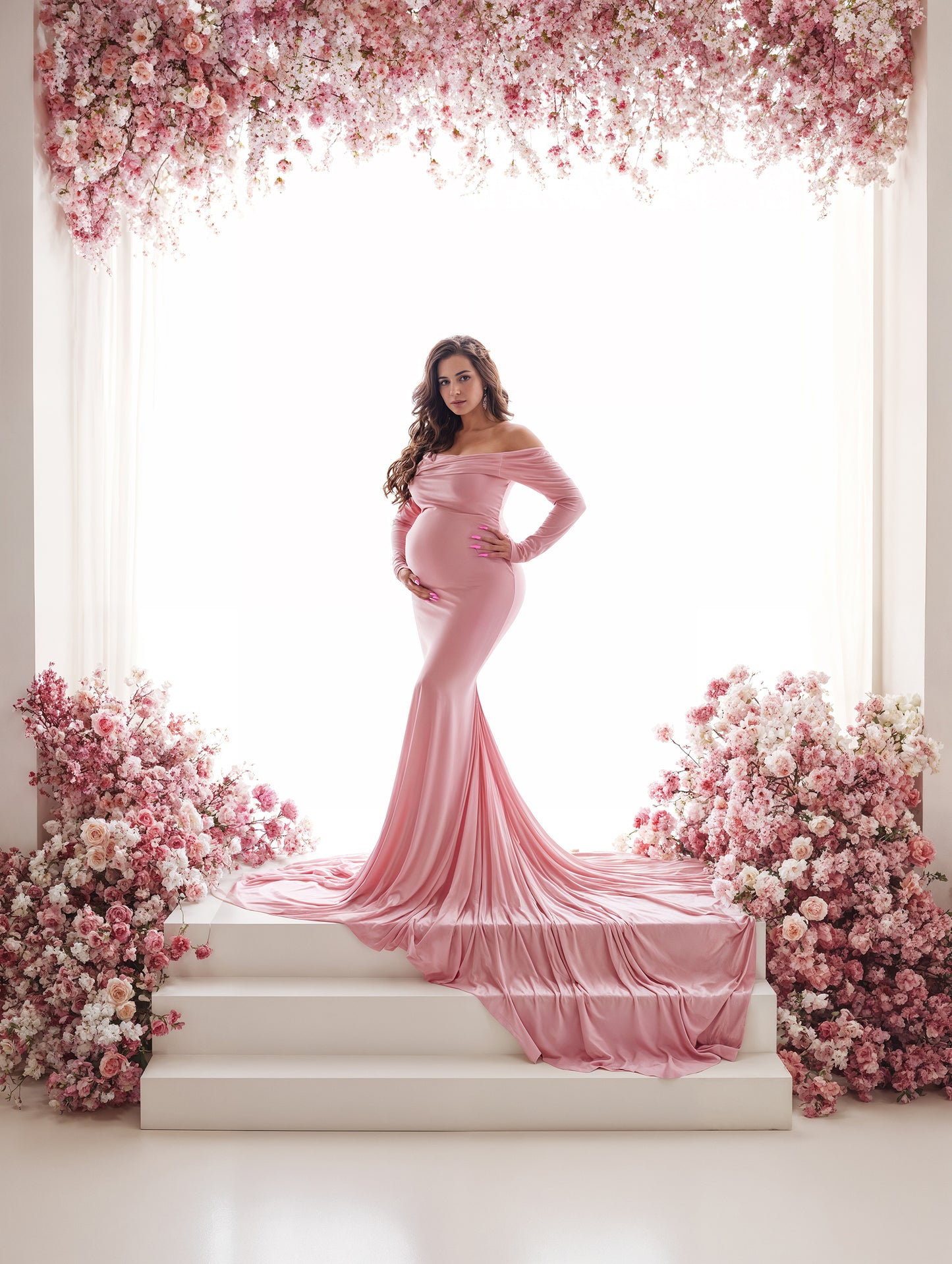 Conjunto de cenário digital Floral Goddess Podium