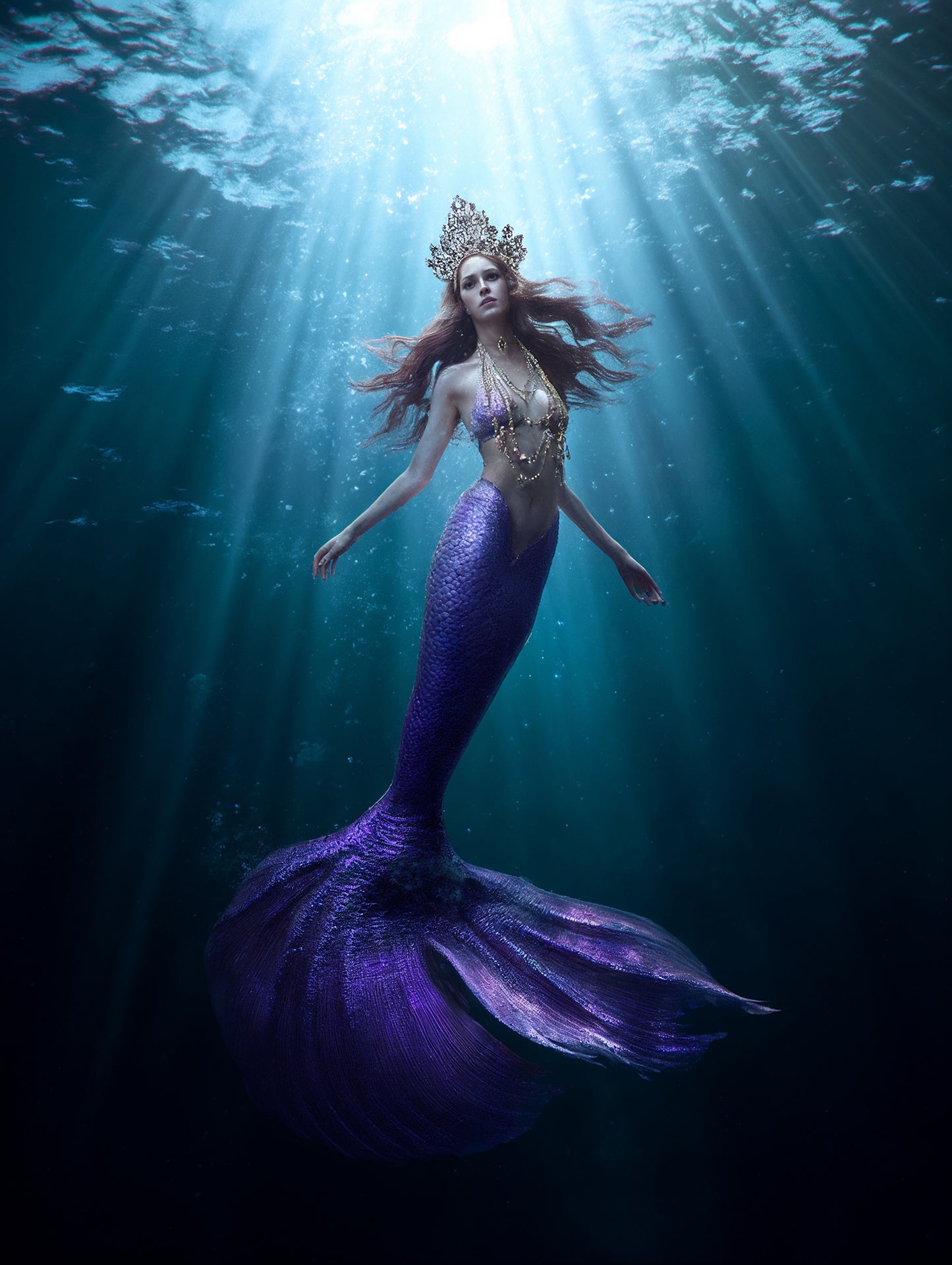 Mermaid Underwater Digital Backdrop Set