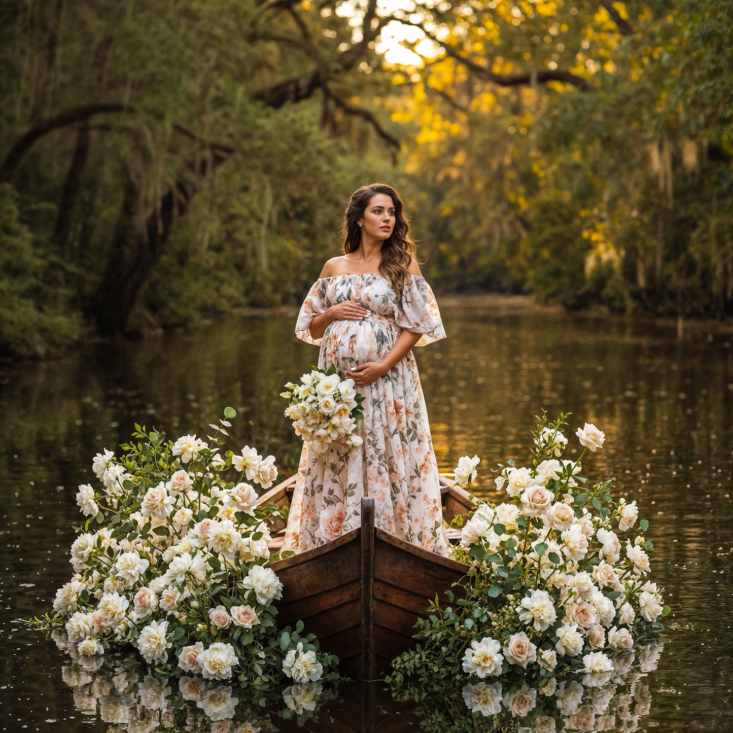 Boat of Roses Digital Backdrop Set