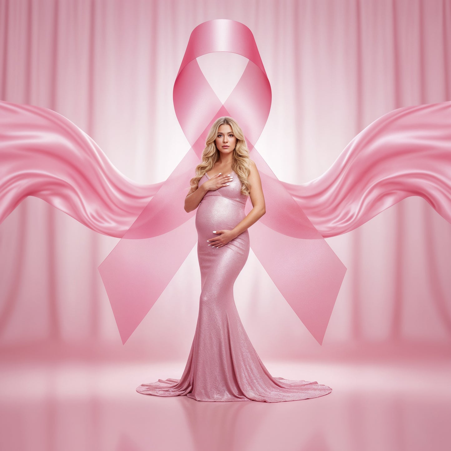 Breast Cancer Awareness Digital Backdrop Set