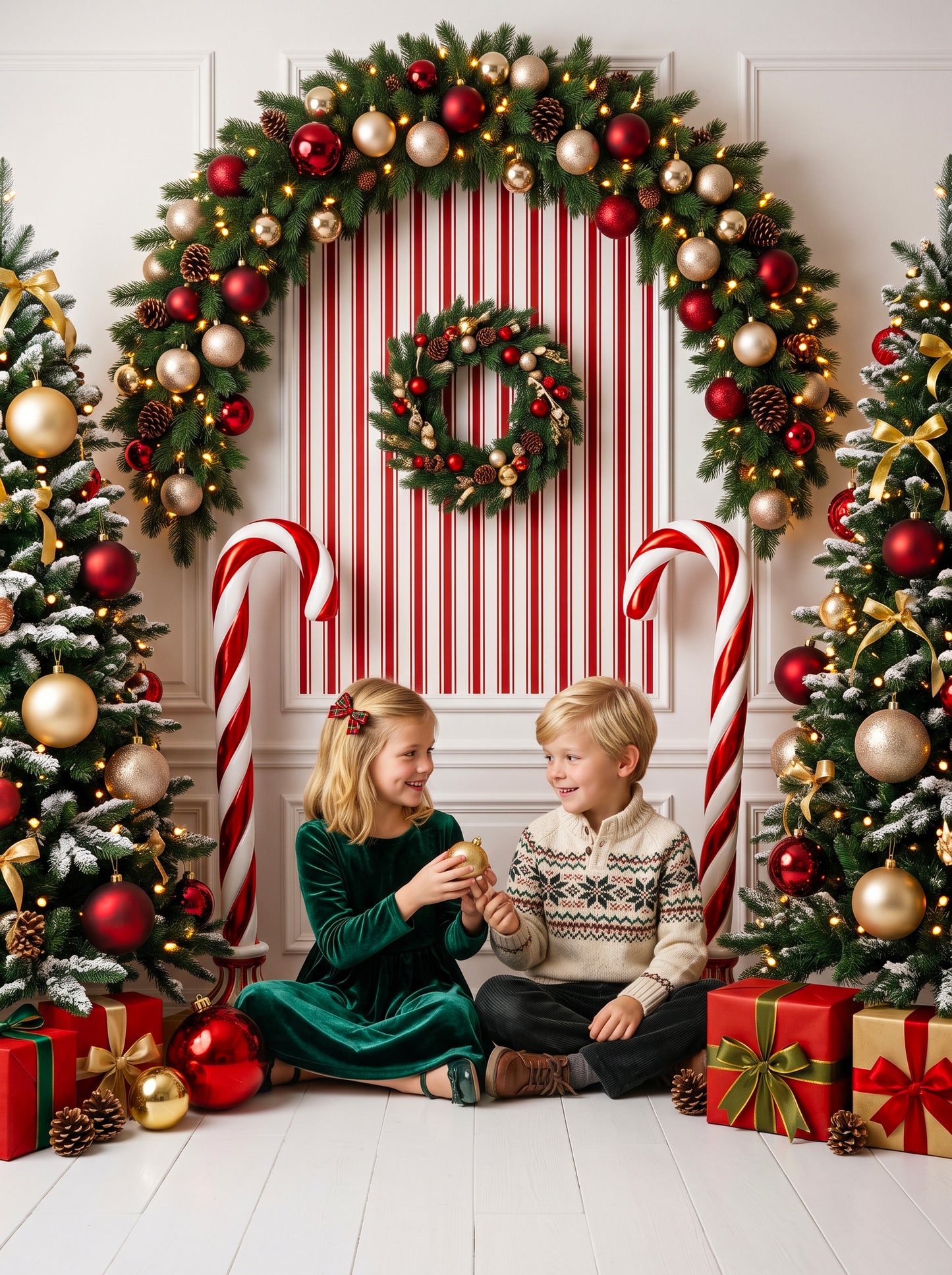 Cenários digitais coloridos de Natal, conjunto de cenários de Natal