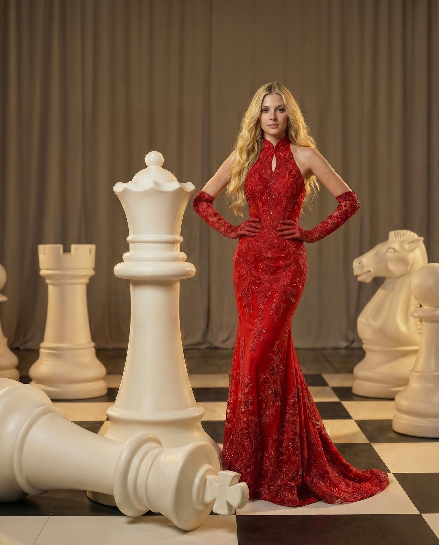 Chess Move Digital Backdrop Set