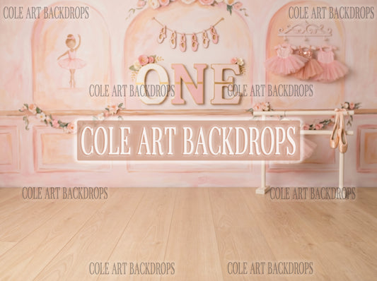 Baby Ballerina 6 Digital Backdrop, Birthday Backdrop, Cake Smash