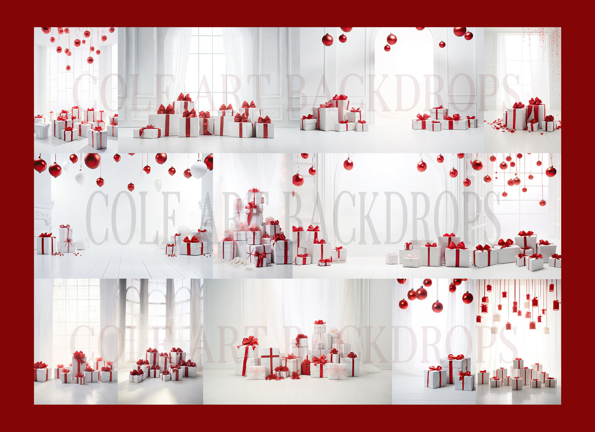 Matnav Backdrop A White Christmas Set Digital Backdrops, Maternity Backdrop Overlays ...