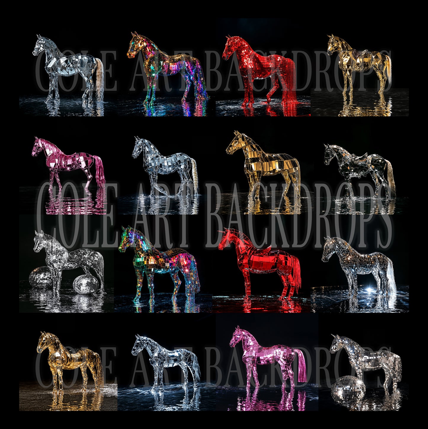 Renaissance Horse Digital Backdrop Set