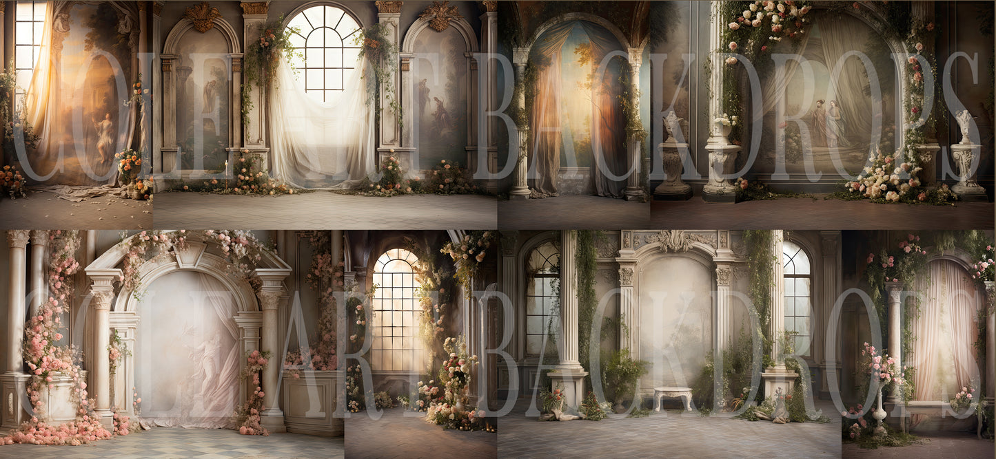 Old Masters: Boticelli Painter Set Digital Backdrops, Maternity Backdrop Overlays, Studio Backdrop Overlays, Fine Art Textures, Photoshop Overlays