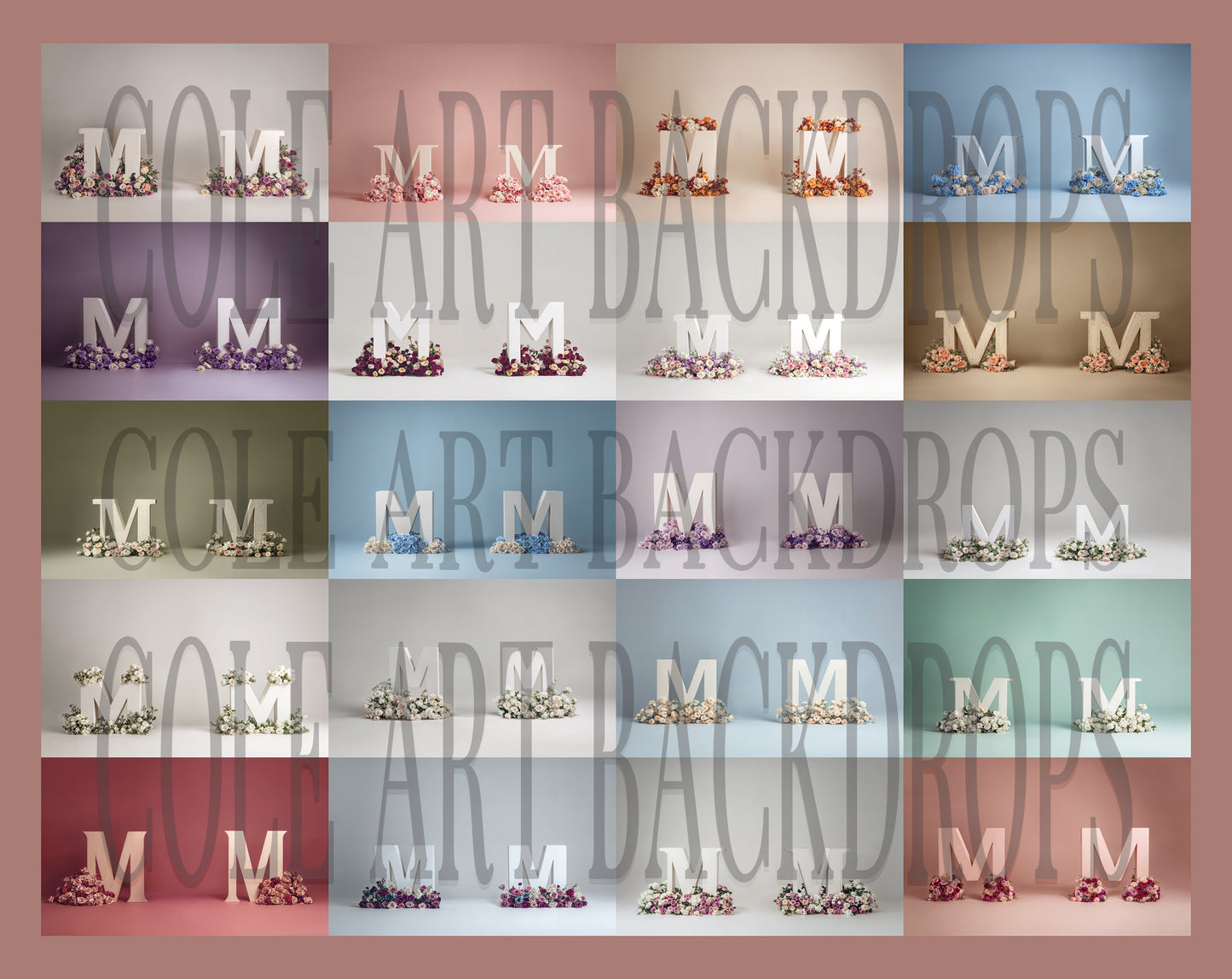 Floral Mom Digital Backdrop Set