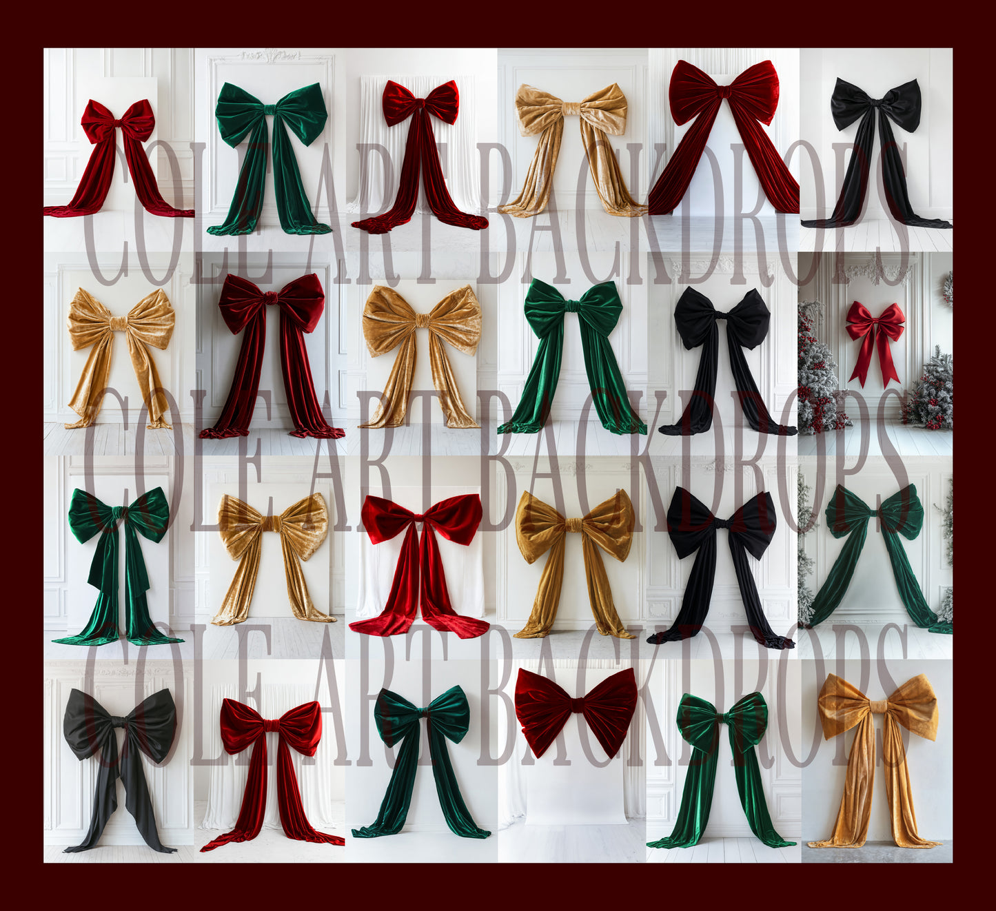 Big Bow Love Digital Backdrop Set