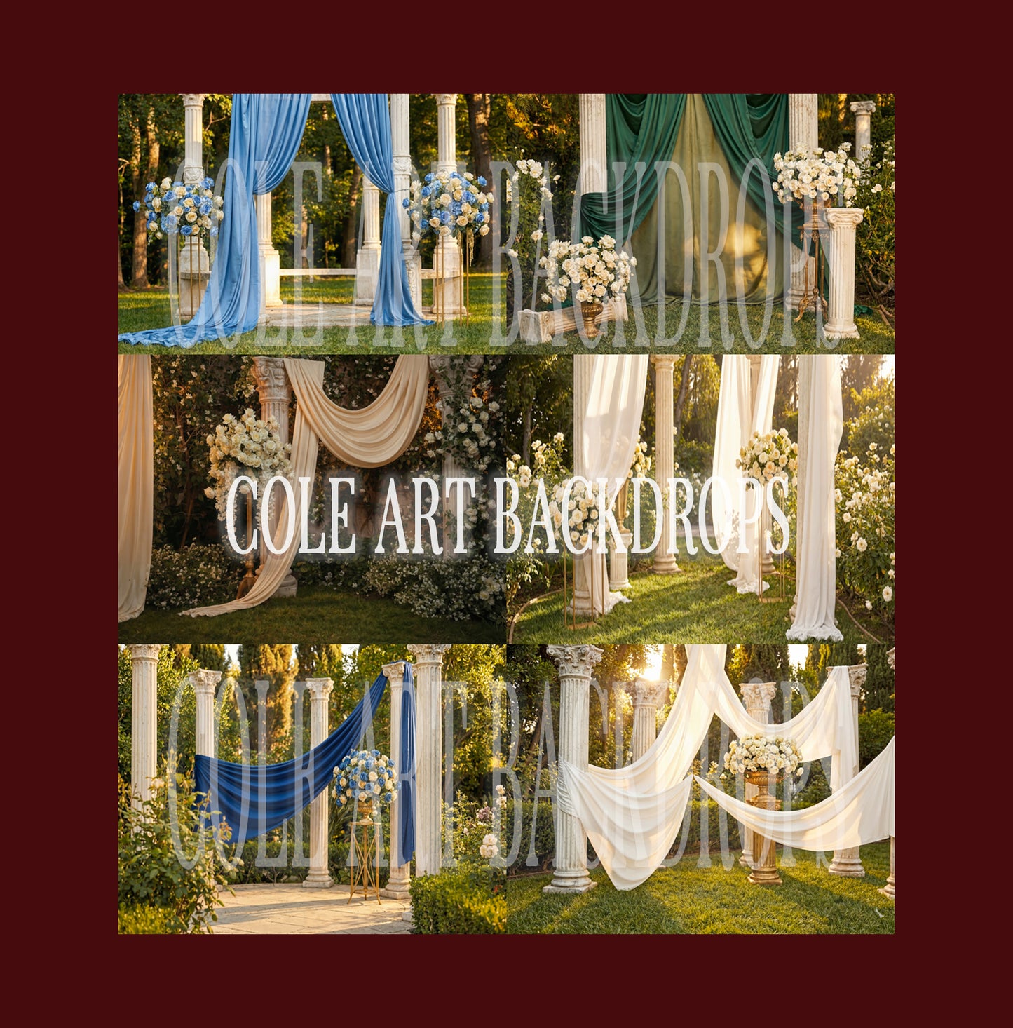 Glam Drapes Digital Backdrop Set